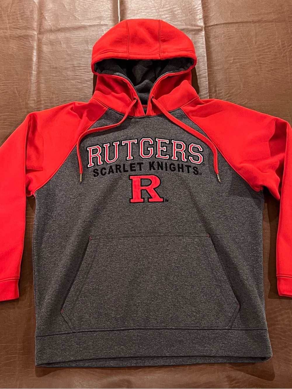 Rutgers University Scarlet Knights Mens Hoodie Sweatshirt - Size Small (Fit Med)